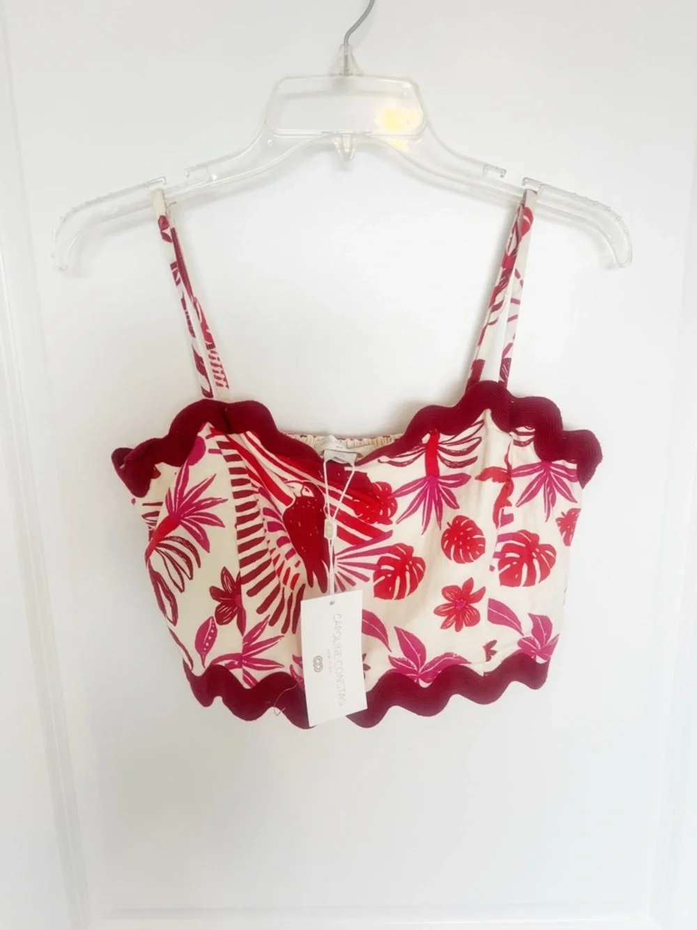 Medium NWT Caroline Constas Parrot Crop Top